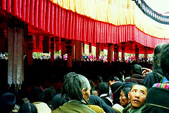 Tibetan pilgrims. Labrang, Xiahe.