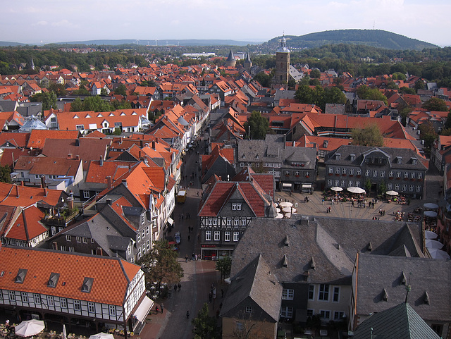 Goslar viewed from the tower of the Marktkirche.