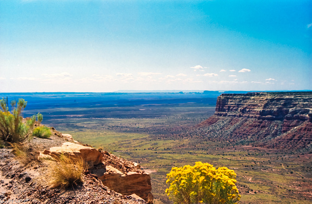 Valley of the Gods from Moki Dugway, Sept. 14th, 1991 (180°)