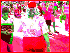 Fesses dodues et chapeau Mickey mouse / Chubby bum and Mickey mouse's ear hat- Disneyworld- Orlando, Florida - USA / 30 décembre 2006 . RVB -BRV en version postérisée.