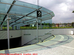 New Hradcanska Metro Entrance, Edited Version, Hradcanska, Prague, CZ, 2013