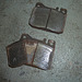 Old brake pads of the Mercedes