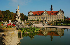 Barockschloss Weikersheim mit Schlossgarten und Herkulesbrunnen