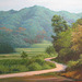 Landscape with Mountain Path=Montvilagxa Pejzagxo=山村風景_oil on canvas=olee sur tolo_38x45.5mm_2010_HO Song
