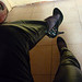 Lady 72 /  Escarpins et pantalons de cuir - Leather pants and high heels.