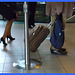 Hôtesse de l'air / Flight attendant - Embarquement en talons hauts / Boarding in high heels  - Airport / Aéroport de Schiphol airport - 9 juillet 2011