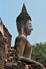 Historic Buddha statue in Sukhothai