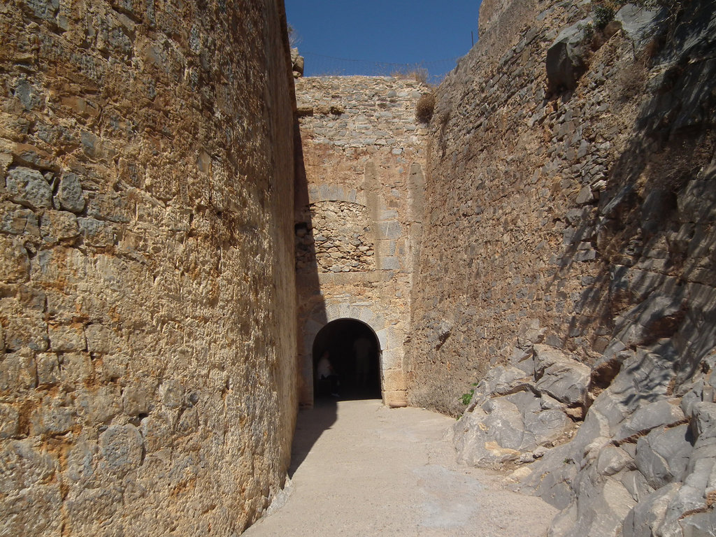 Entrance to Spinalonga known as "Dantes Gate". From darkness there was light.