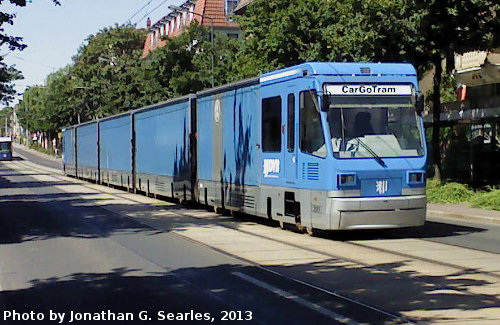 VW CarGoTram, Picture 2, Cropped Version, Dresden, Sachsen, Germany, 2013