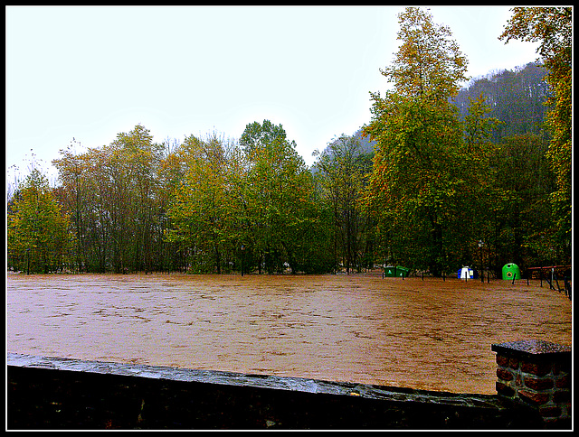 Inundación en Oharriz-Valle de Baztán (Navarra)