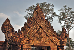 Carved Lintel in Banteay Srei