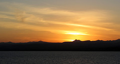 Sunset behind Fuerteventura
