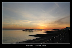 Hastings Pier at sunset - 26.11.2013