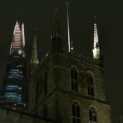 shard and southwark cathedral, london