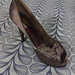 Dame / Lady Bergham - Sa chaussure à talon haut de lit / Her bed high heel shoe