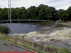 Swollen River Taff at Pontcanna Bridge, Picture 2, Cardiff, Wales (UK), 2013