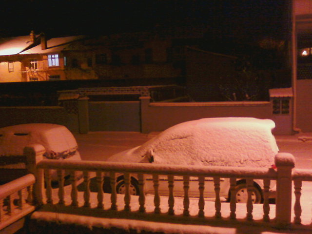 snow in the night
