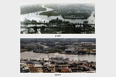 Hamburg Now and Then - View from the Belltower of St. Michaelis - South