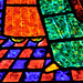 Détail du vitrail de la Visitation - Eglise St-Pierre-de-Cormeilles