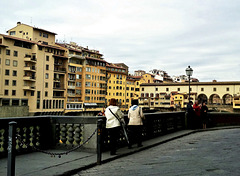 Häuser am Arno in Florenz