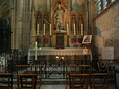 Side chapel altar - Eglise Saint Ouen, Rouen - May 2011