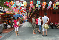 Rue du temple à Singapour