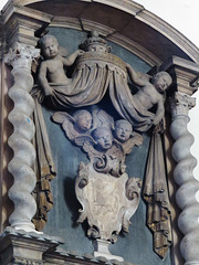 st.mary abchurch, london,sherwood family memorial, +1690-1703, possibly by william woodman sen.