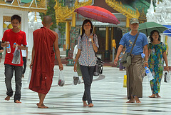 People surround the Pagoda Platform
