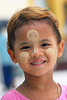 Young boy with his thanaka make up