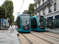 BESANCON: Essai de Tram: Station Parc Micaud. 02