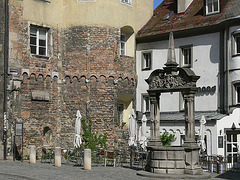 ein Brunnen in Regensburg