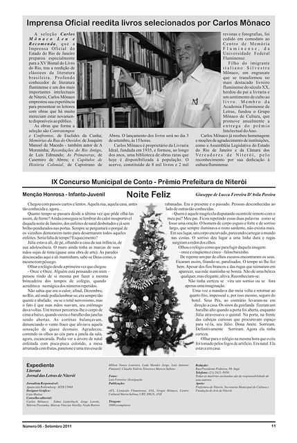 LITERATO 06 - PÁGINA 11 - NOTÍCIAS LITERÁRIAS