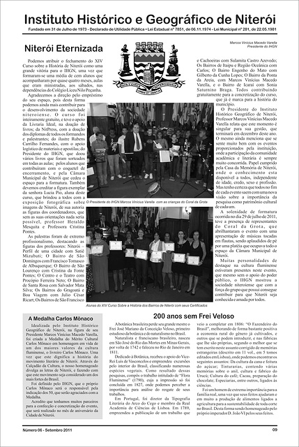 LITERATO 06 - PÁGINA 09 - INSTITUTO HISTÓRICO E GEOGRÁFICO DE NITERÓI
