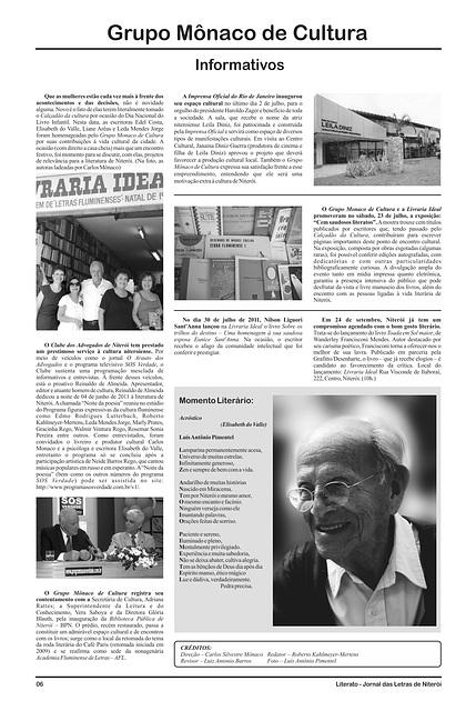 LITERATO 06 - PÁGINA 06 - GRUPO MÔNACO DE CULTURA