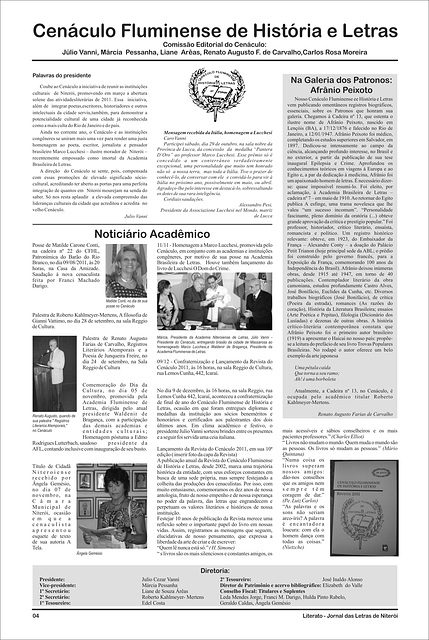LITERATO 07 - PÁGINA 04 - CENÁCULO FLUMINENSE DE HISTÓRIA E LETRAS