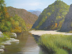 Enmonta pejzagxo en Yangpyong Koreio 3[=Landscape in Yangpyong Korea 1]_oil on canvas_41x53cm(10p)_2012_HO Song