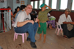 Myself on the ferry crossing the Yangon river