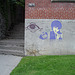 Blue-eyed Lady artistic wall / Le mur de la Dame aux yeux bleus / Photo originale