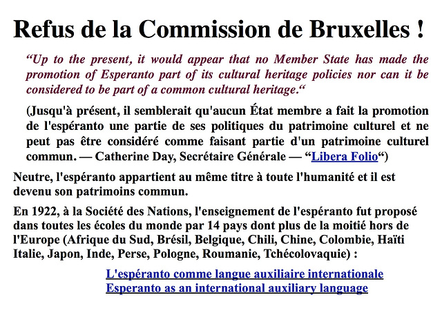 Refus de la Commission de Bruxelles-2