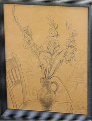1960-07-28 Gladiolen meine-1-Zeichnung Atelier-Tom-Braun web