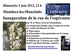 2012-06-03 Inaŭguro de Esperanto-strato, Moutiers-les-Mauxfaits