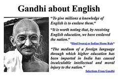 Gandhi about English