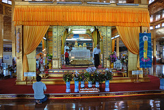 Inside the  Phaung Daw Oo pagoda