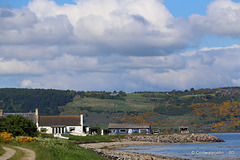 Cottages by the Moray Firth on a June morning