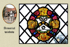 Anne of Cleves' house - armorial window - Lewes - 23.7.2014