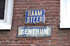 Old street signs in Amsterdam