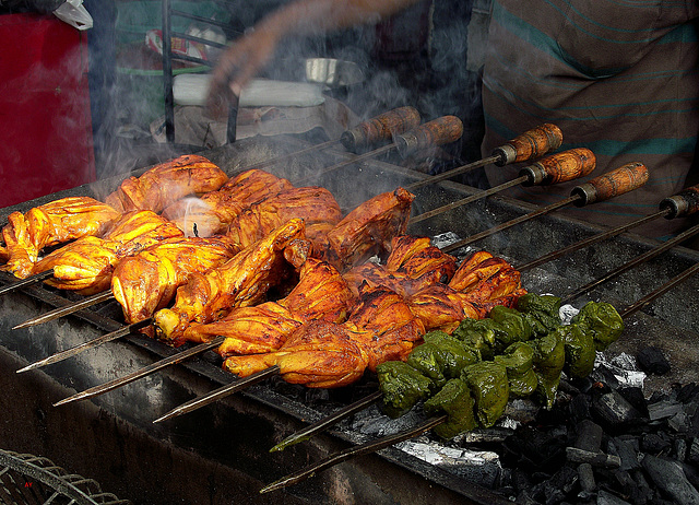 Colourful kebabs