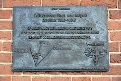 Plaque commemorating the scientific work of Willebrord Snellius