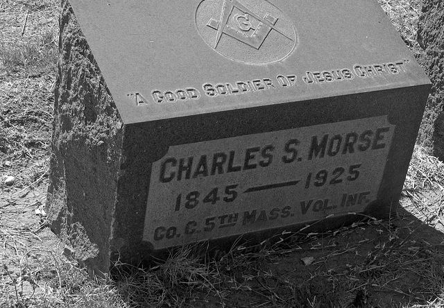 Civil War Veteran From Massachusetts - Evergreen Cemetery (0746)