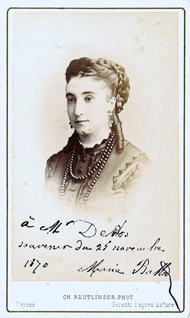Marie Battu by Reutlinger with autograph